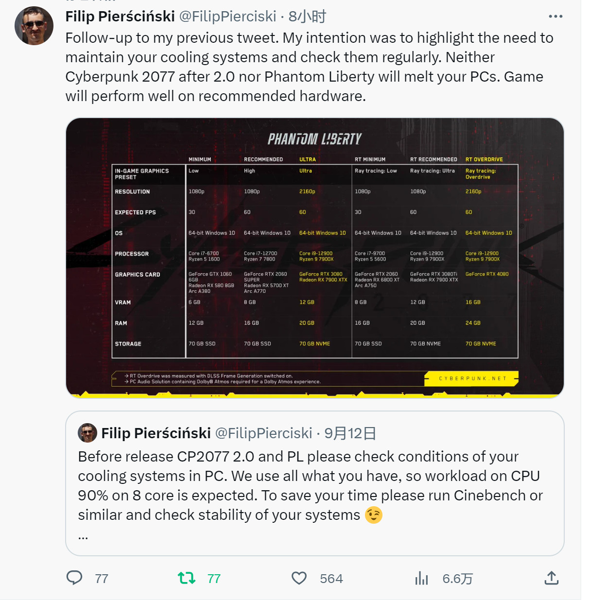 《赛博朋克2077：往日之影》不会融化你的PC_DD220游戏联盟