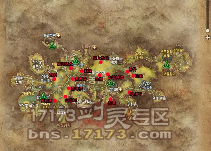 《剑灵》韩服白青山脉采集点大公开_DD220游戏联盟