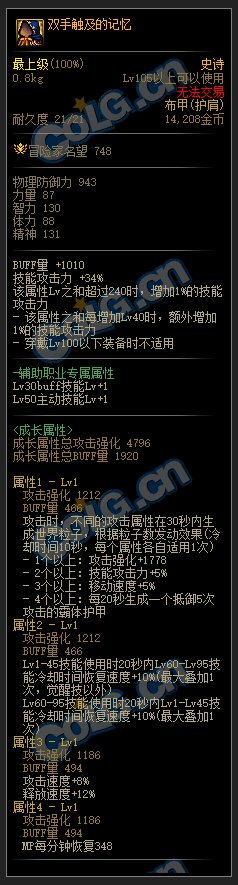dnf双手触及的记忆属性一览_DD220游戏联盟