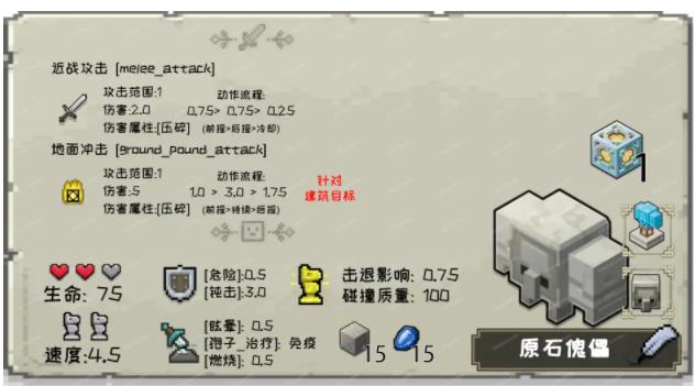 我的世界传奇原石傀儡单位数据一览_DD220游戏联盟