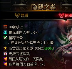 dnf隐藏之森名望要求一览 未知之森困难模式名望介绍_DD220游戏联盟