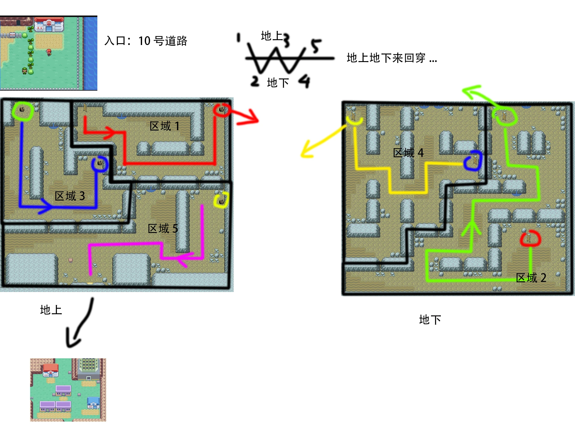 Pokemmo关都岩山隧道走法详解 正确路线分享_DD220游戏联盟