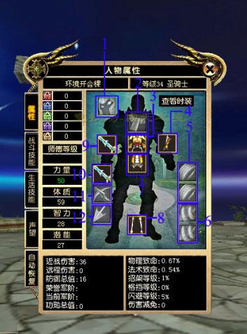 龙骑士online 人物面板_DD220游戏联盟