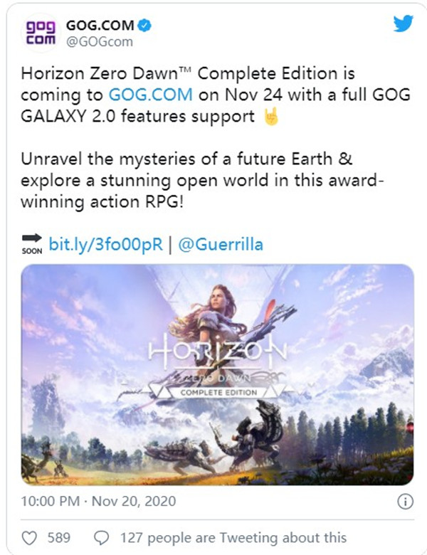 《地平线：黎明时分》无加密版12月4日登陆GOG平台_DD220游戏联盟