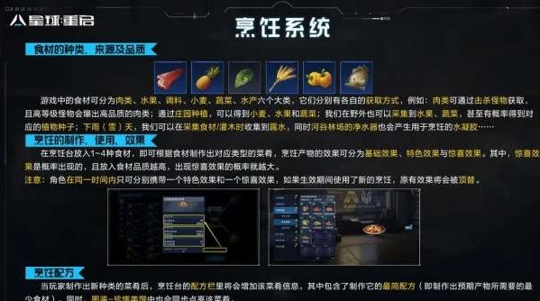 星球重启食谱配方汇总 全食物制作方法及效果一览_DD220游戏联盟