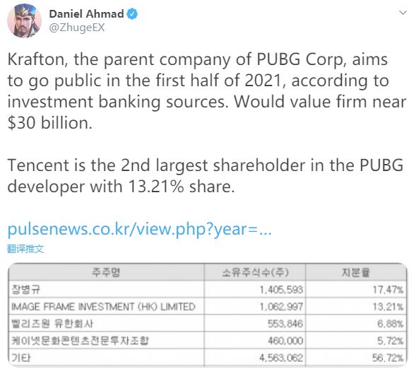 《绝地求生》母公司正在筹措上市计划 市值将大幅增加_DD220游戏联盟