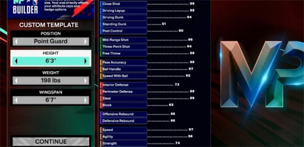 NBA 2K25公园全能建模参数介绍说明_DD220游戏联盟