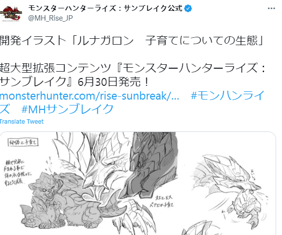 《怪物猎人崛起：曙光》冰狼龙设定图 六月三十日发售_DD220游戏联盟