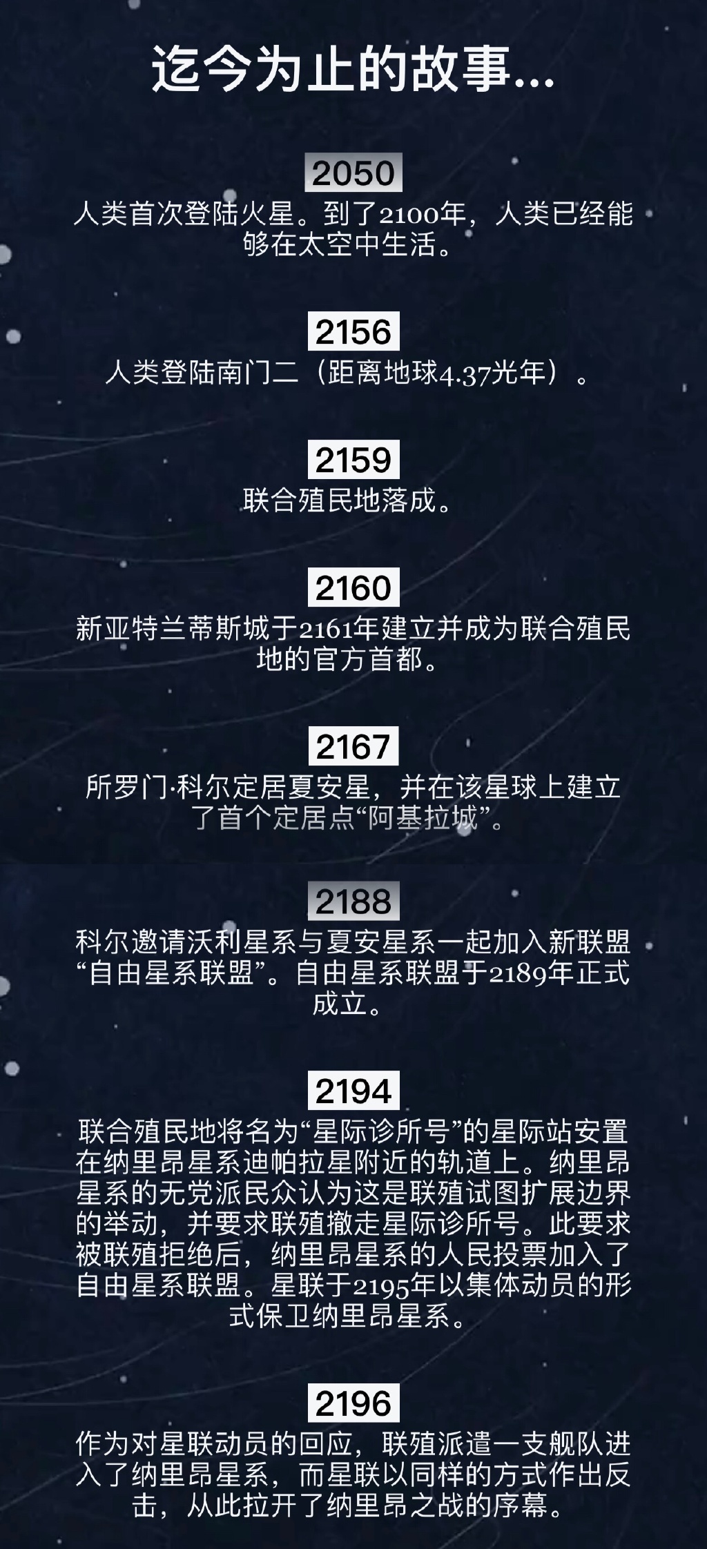 星空Starfield背景故事时间线介绍_DD220游戏联盟