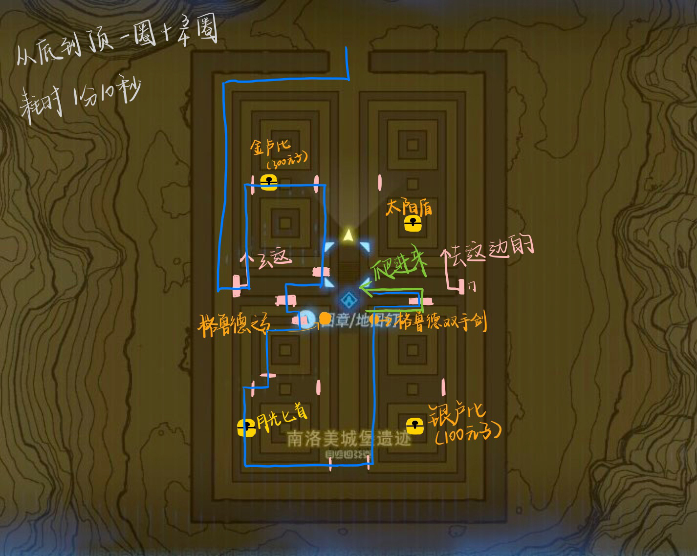 塞尔达传说王国之泪南洛美迷宫攻略 路线图+宝箱位置_DD220游戏联盟