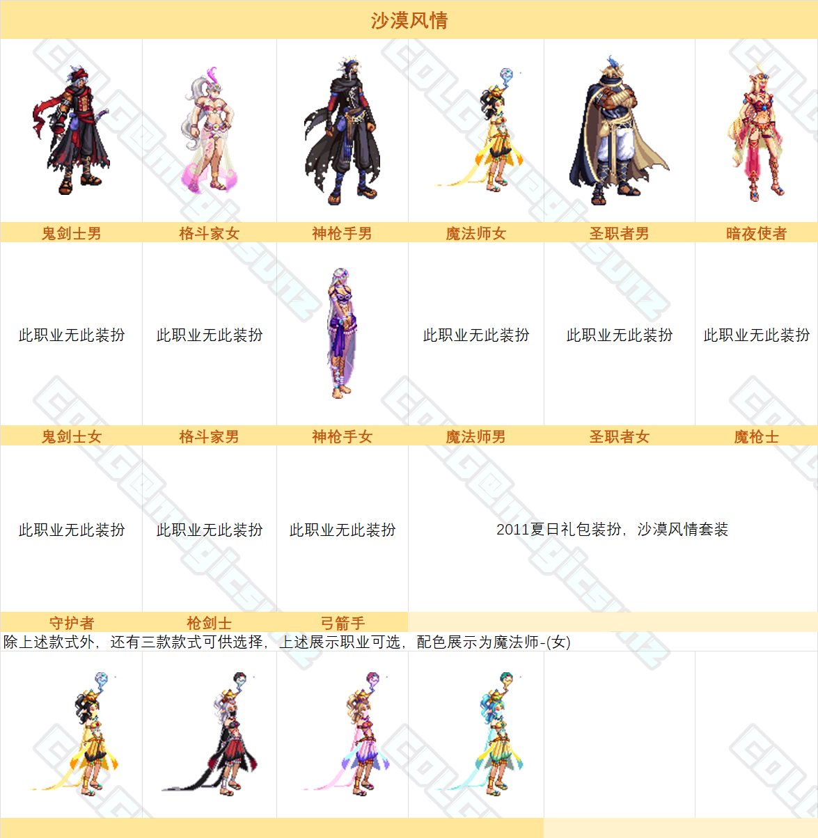dnf2011夏日套装扮外观一览 沙漠风情时装外观介绍_DD220游戏联盟