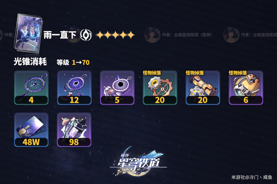崩坏星穹铁道雨一直下突破升级材料一览_DD220游戏联盟