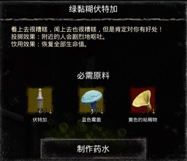 流浪汉模拟器绿黏糊伏特加合成配方_DD220游戏联盟