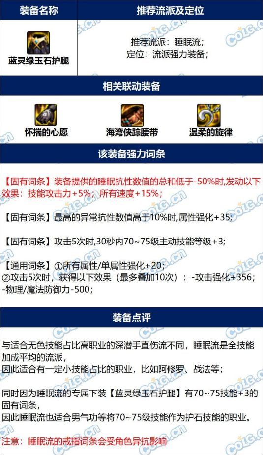 dnf蓝灵绿玉石护腿改版后完美词条属性攻略_DD220游戏联盟