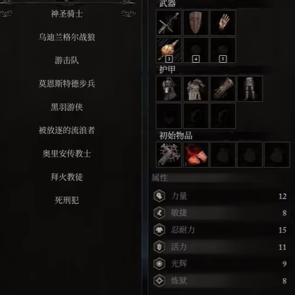 堕落之主全职业初始属性一览_DD220游戏联盟