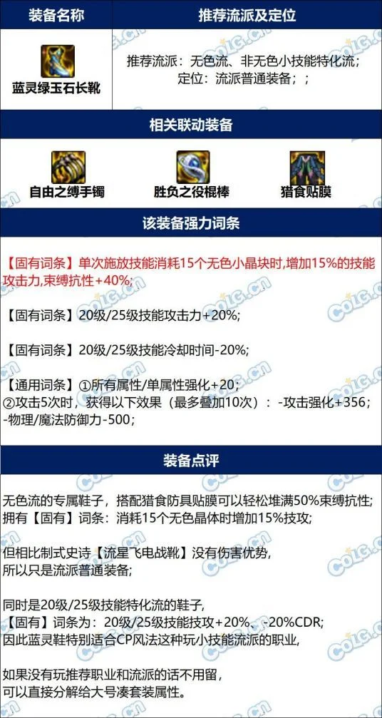 dnf蓝灵绿玉石鞋子改版后完美属性词条攻略_DD220游戏联盟