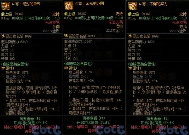 dnf斗志系列套装强度分析及搭配建议_DD220游戏联盟