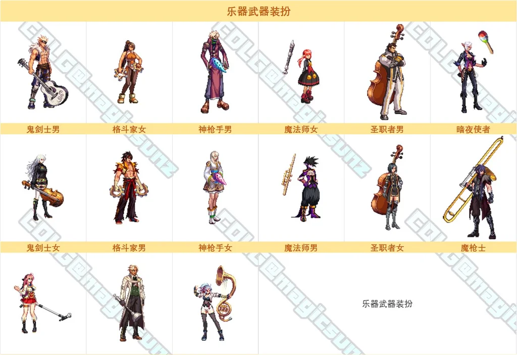 dnf梅灵相伴环游神界乐器武器装扮外观全职业一览_DD220游戏联盟