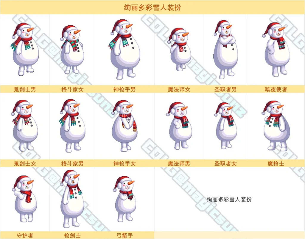 dnf纯白雪人装扮外观全职业一览_DD220游戏联盟