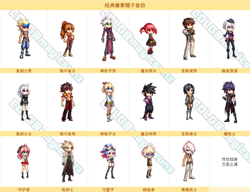 dnf经典像素帽子装扮外观全职业汇总_DD220游戏联盟