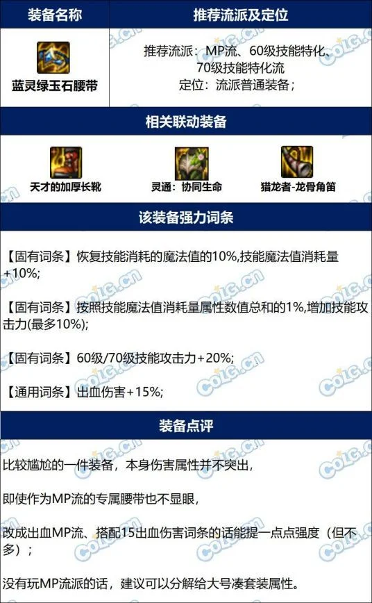 dnf蓝灵绿玉石腰带完美词条攻略 改版后毕业属性推荐_DD220游戏联盟