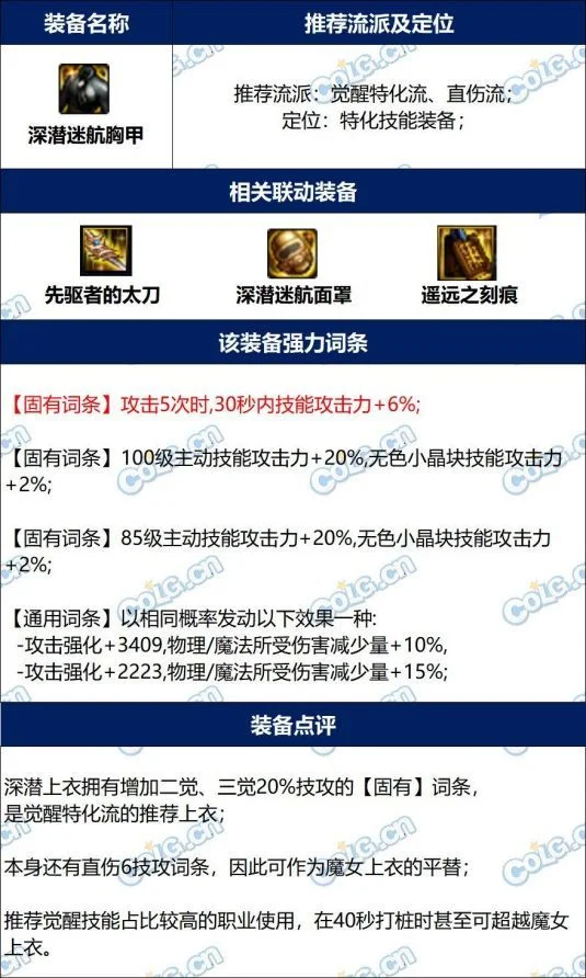 DNF深潜迷航胸甲改版后完美词条攻略 毕业属性及装备搭配详解_DD220游戏联盟