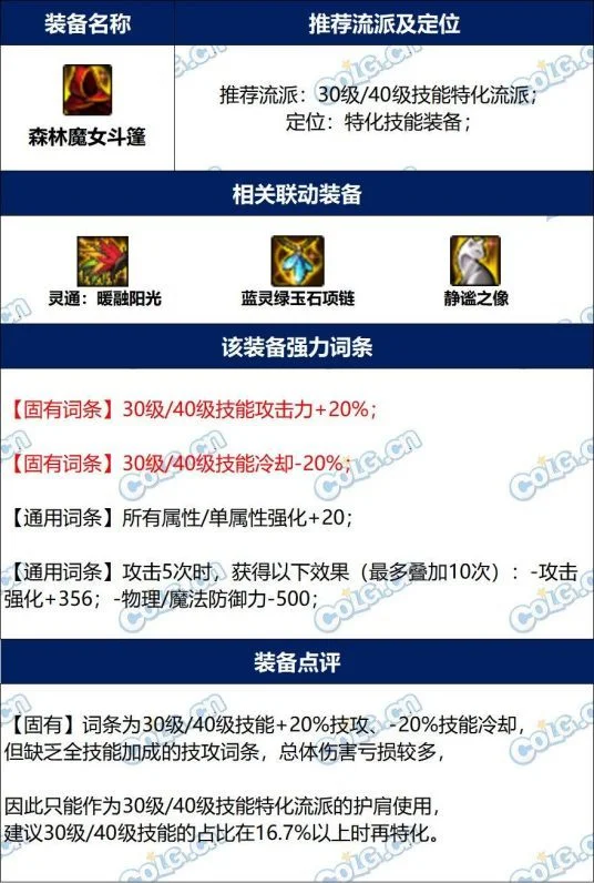 dnf森林之魔女斗篷完美属性毕业词条选择攻略_DD220游戏联盟