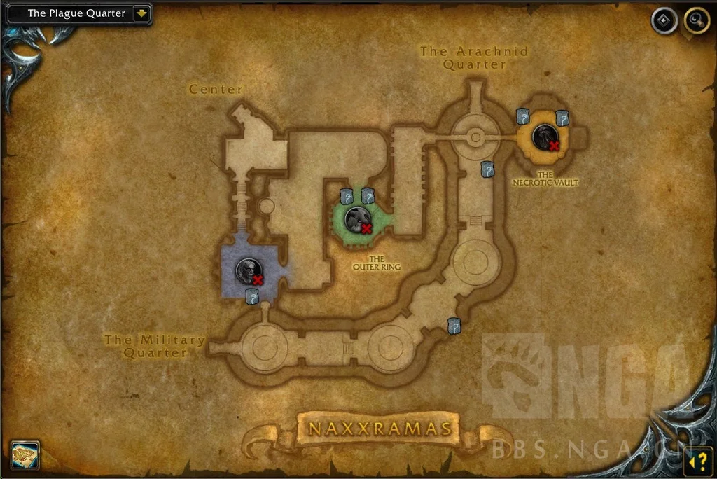 魔兽世界10.1.5老纳克萨玛斯冰冻符文位置大全_DD220游戏联盟