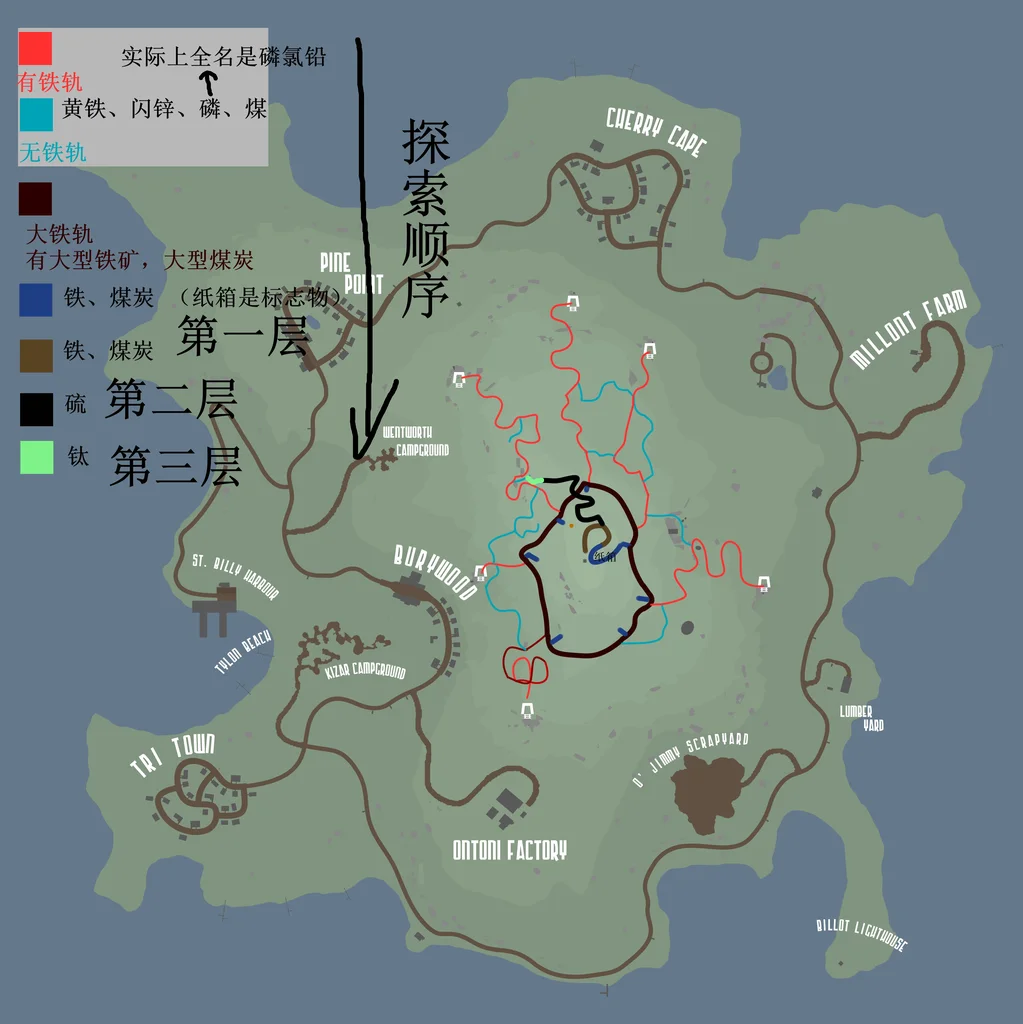 Unturned未转变者Buak洞穴探索路线图_DD220游戏联盟