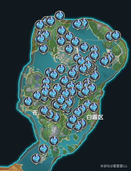 原神枫丹全水神瞳分布位置图示_DD220游戏联盟