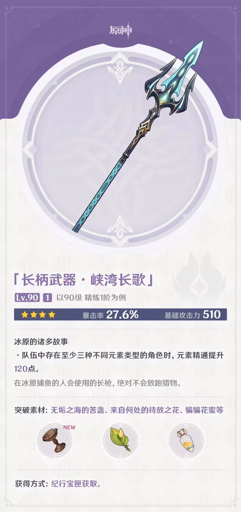 原神峡湾长歌适配角色一览 峡湾长歌给谁用好_DD220游戏联盟