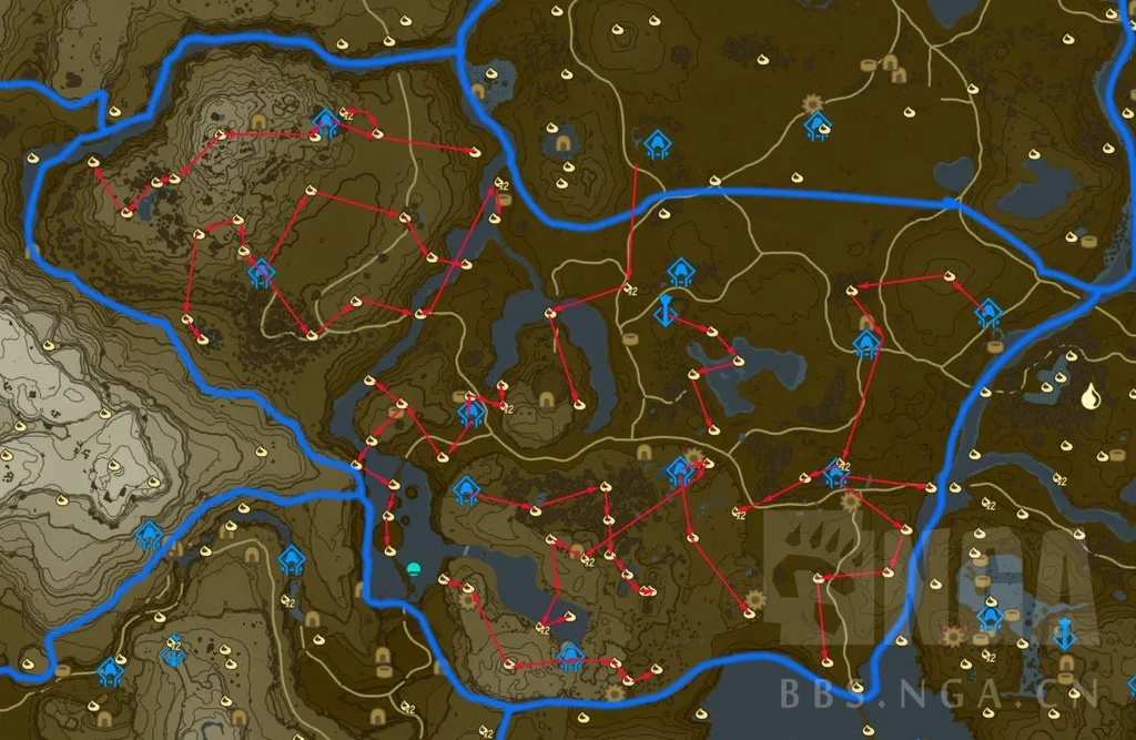 塞尔达传说王国之泪海拉鲁平原呀哈哈采集路线_DD220游戏联盟